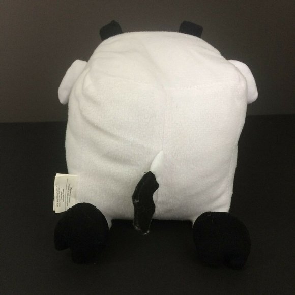 Nanco Pixel Cow Square Plush 9" Black & White Stuffed Animal Toy - Picture 4 of 10